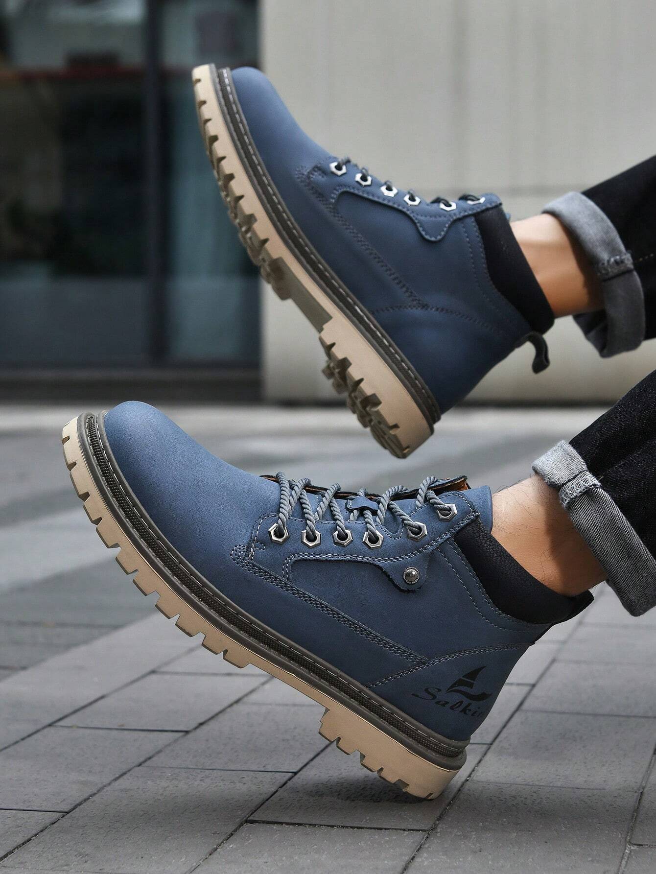 Classic Designer Handmade Men's Boots – Waterproof, Arch Support, Pressure Relief, Spacious Toe Box Outdoor Shoes