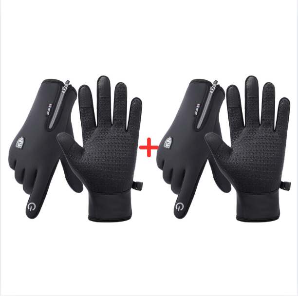 Outdoor Heated Gloves Windproof and Waterproof with Plus Velvet