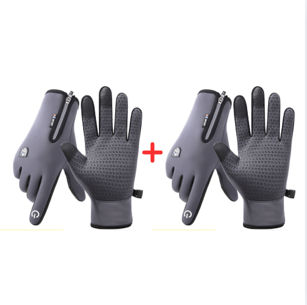 Outdoor Heated Gloves Windproof and Waterproof with Plus Velvet