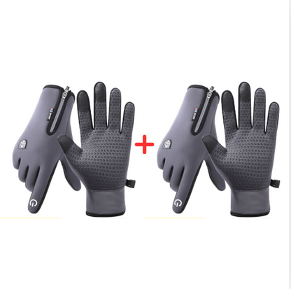 Outdoor Heated Gloves Windproof and Waterproof with Plus Velvet