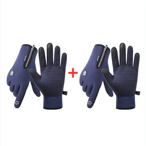 Outdoor Heated Gloves Windproof and Waterproof with Plus Velvet