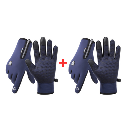 Outdoor Heated Gloves Windproof and Waterproof with Plus Velvet
