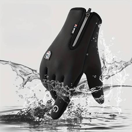 Outdoor Heated Gloves Windproof and Waterproof with Plus Velvet