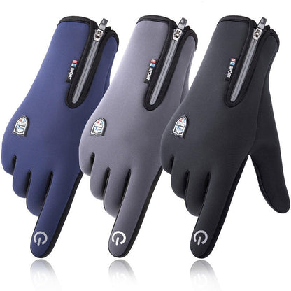 Outdoor Heated Gloves Windproof and Waterproof with Plus Velvet